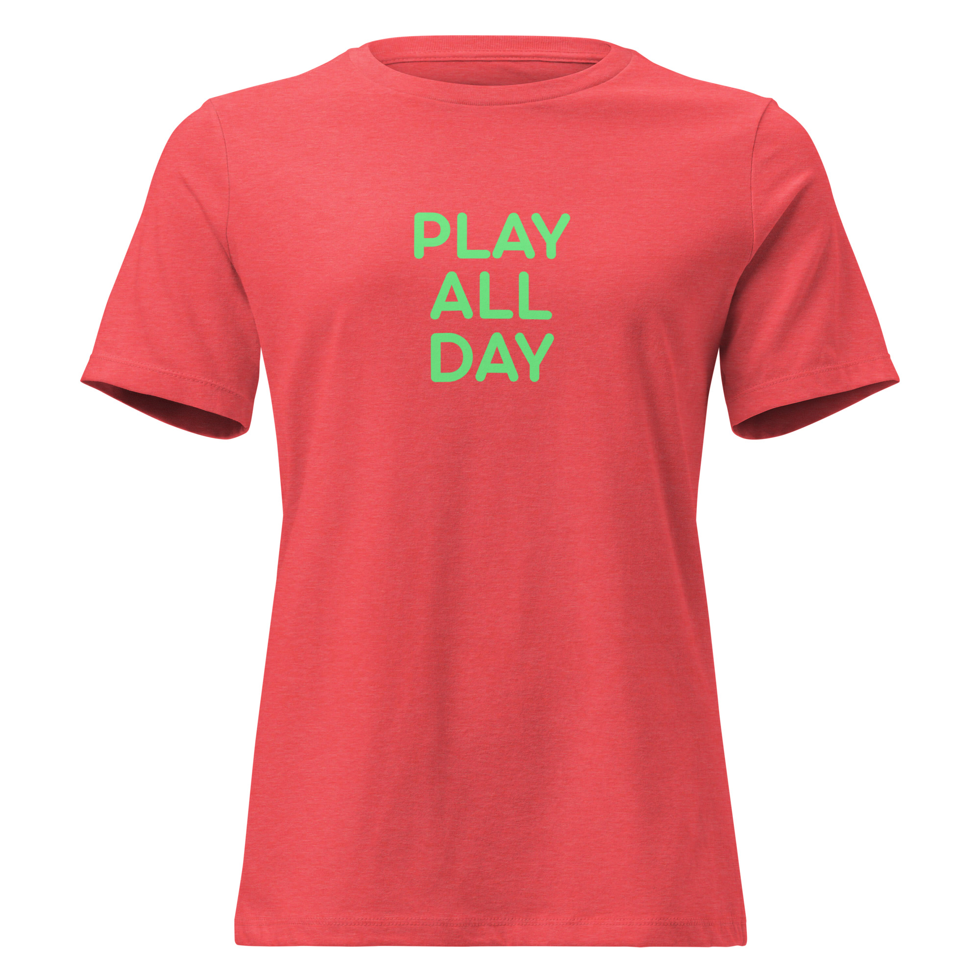Women's Relaxed T-Shirt "PLAY ALL DAY" - Image 4