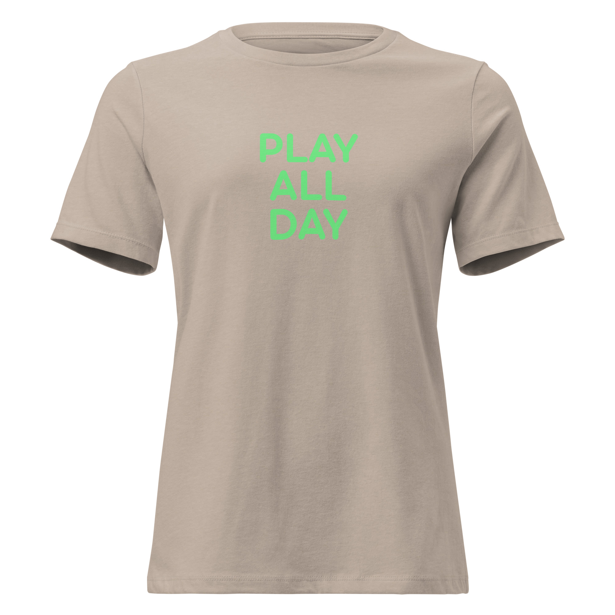 Women's Relaxed T-Shirt "PLAY ALL DAY" - Image 8
