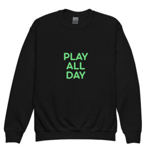 Youth crewneck sweatshirt "PLAY ALL DAY"