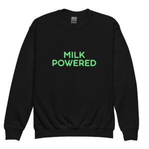Youth crewneck sweatshirt "MILK POWERED"