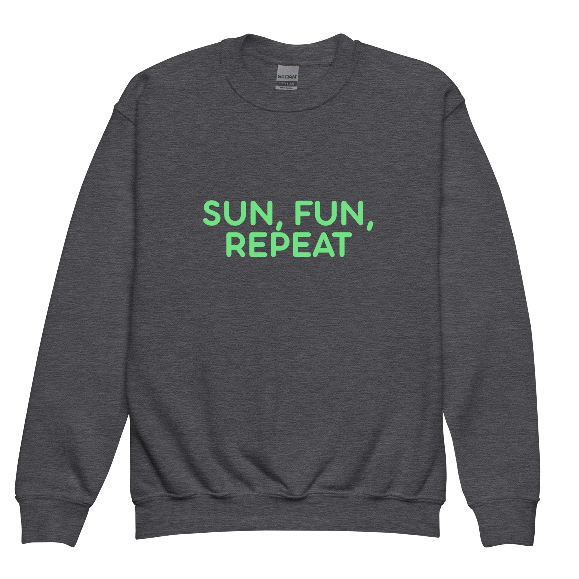 Youth crewneck sweatshirt "SUN, FUN, REPEAT" - Image 5