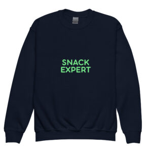 Alternative view of Youth crewneck sweatshirt "SNACK EXPERT"