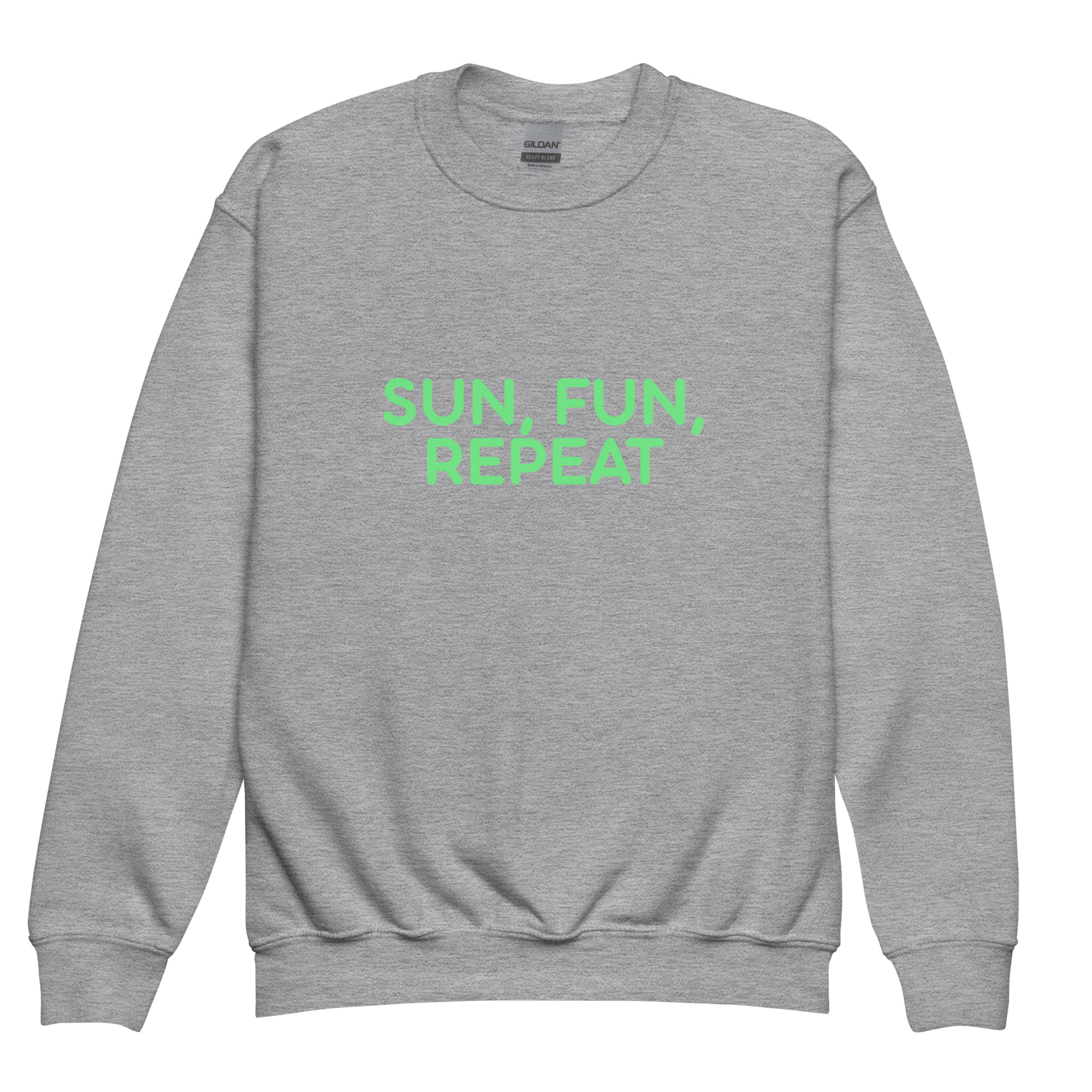 Youth crewneck sweatshirt "SUN, FUN, REPEAT" - Image 7