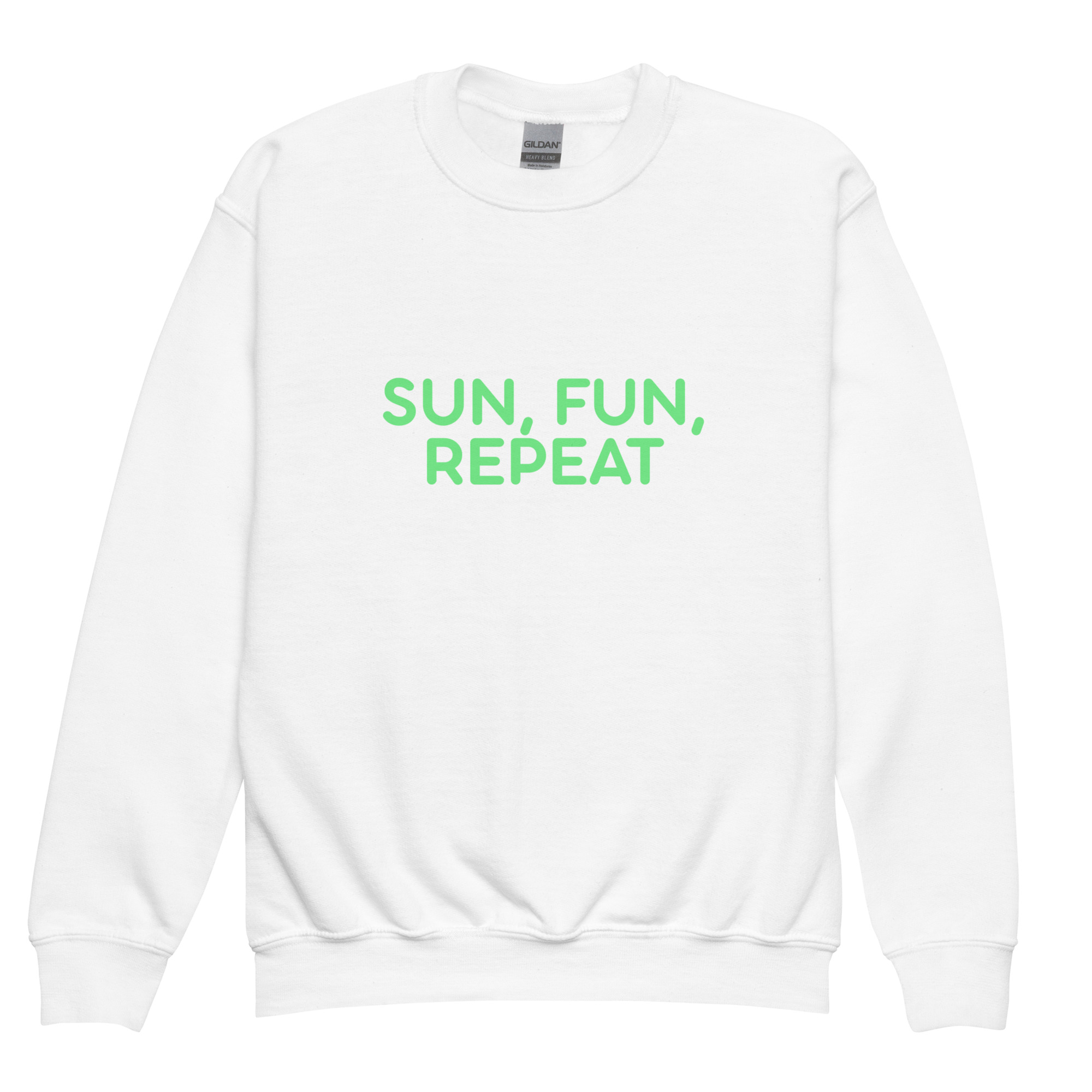 Youth crewneck sweatshirt "SUN, FUN, REPEAT" - Image 8