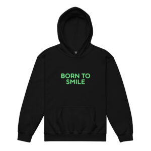 Youth heavy blend hoodie "BORN TO SMILE"