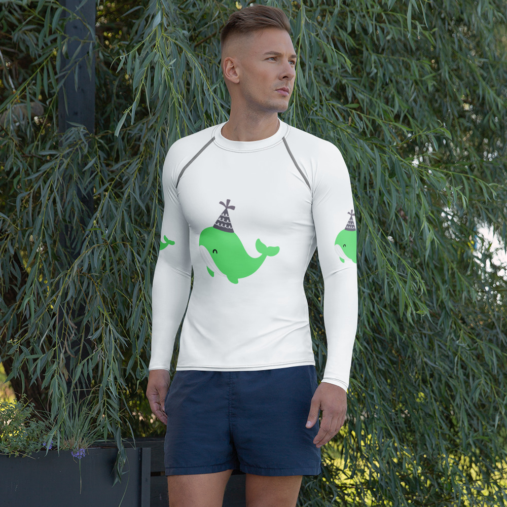Men's Rash Guard "Party Whale" - Image 11