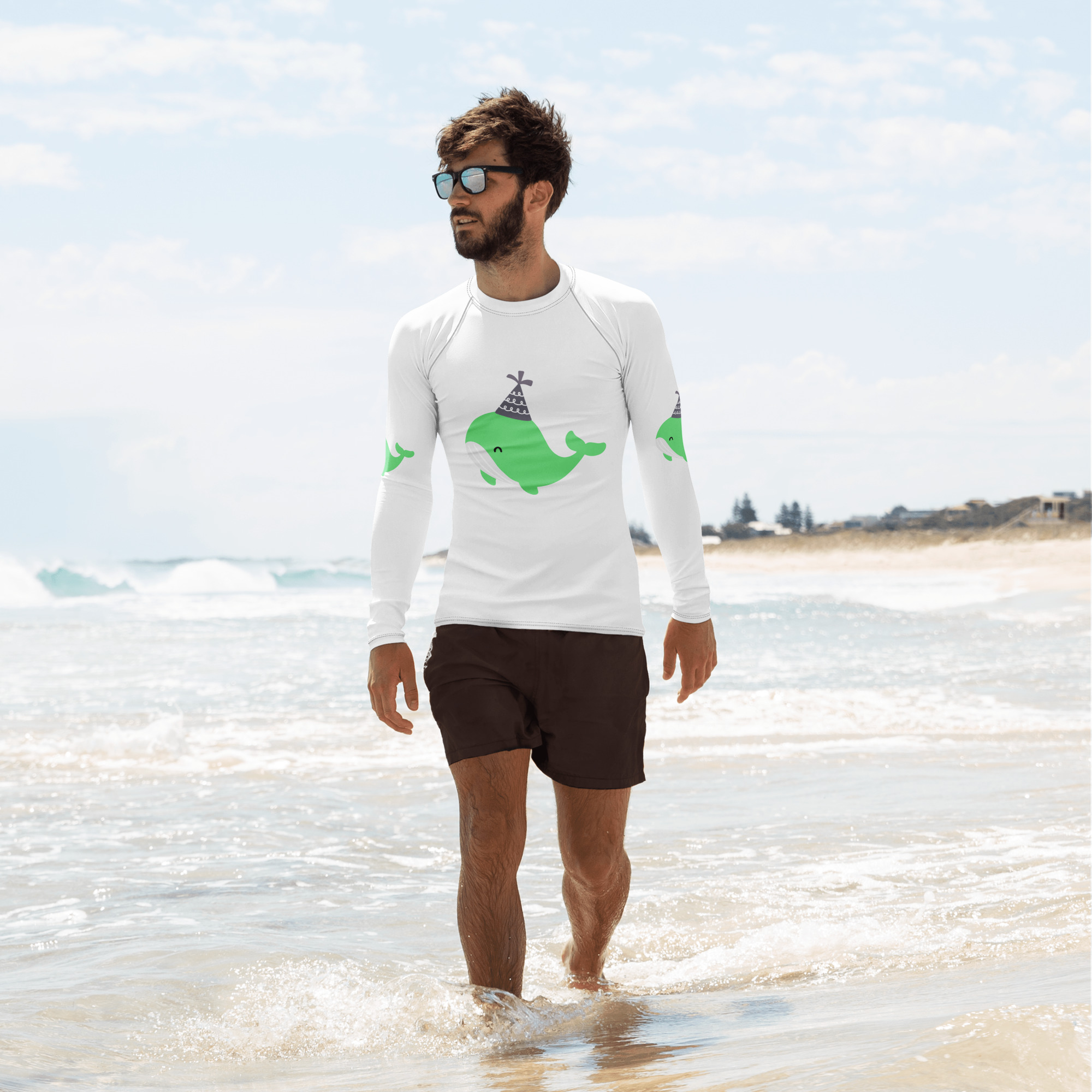 Men's Rash Guard "Party Whale" - Image 9