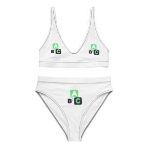 Recycled high-waisted bikini "ABC"
