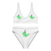 Recycled high-waisted bikini "Party Whale"