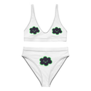 Recycled high-waisted bikini "Happy Cloud"