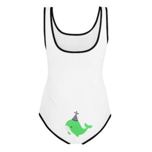Alternative view of All-Over Print Youth Swimsuit "Party Whale"