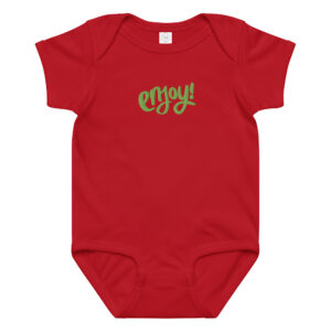 Alternative view of Baby jersey bodysuit "ENJOY!"