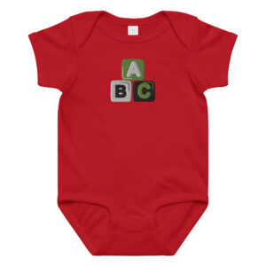 Alternative view of Baby jersey bodysuit "ABC"