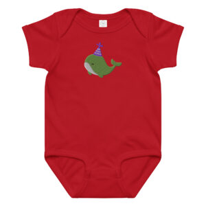 Alternative view of Baby jersey bodysuit "Party Whale"