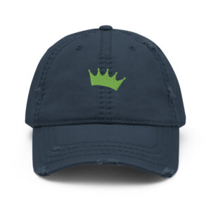Alternative view of Distressed Dad Hat "Crown"