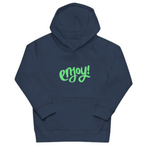 Alternative view of Kids eco hoodie "ENJOY!"