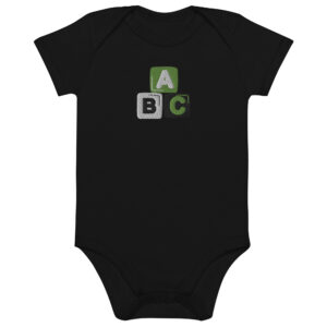 Organic cotton baby bodysuit "ABC"