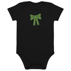 Organic cotton baby bodysuit "Ribbon Charm"
