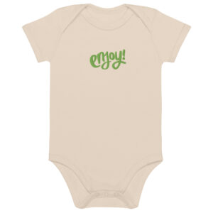 Alternative view of Organic cotton baby bodysuit "ENJOY!"