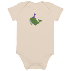 Alternative view of Organic cotton baby bodysuit "Party Whale"