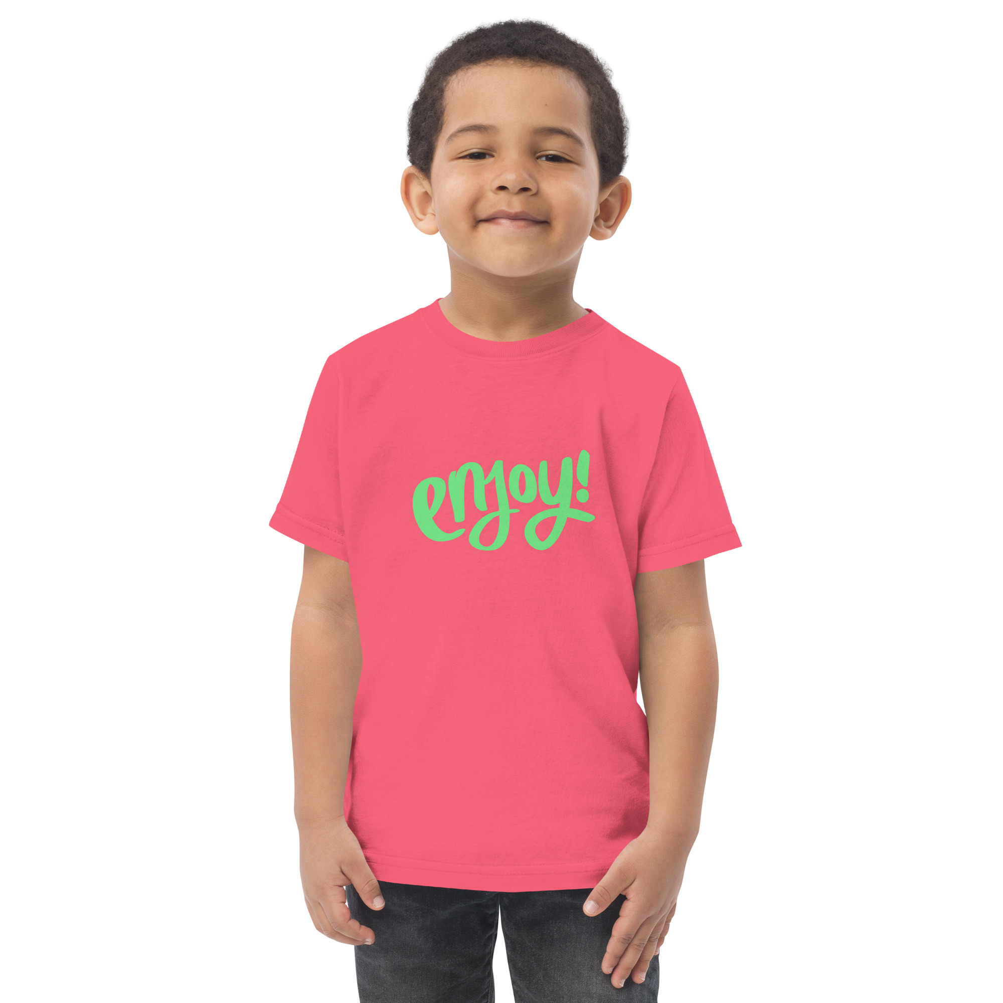 Toddler jersey t-shirt "ENJOY!" - Image 15