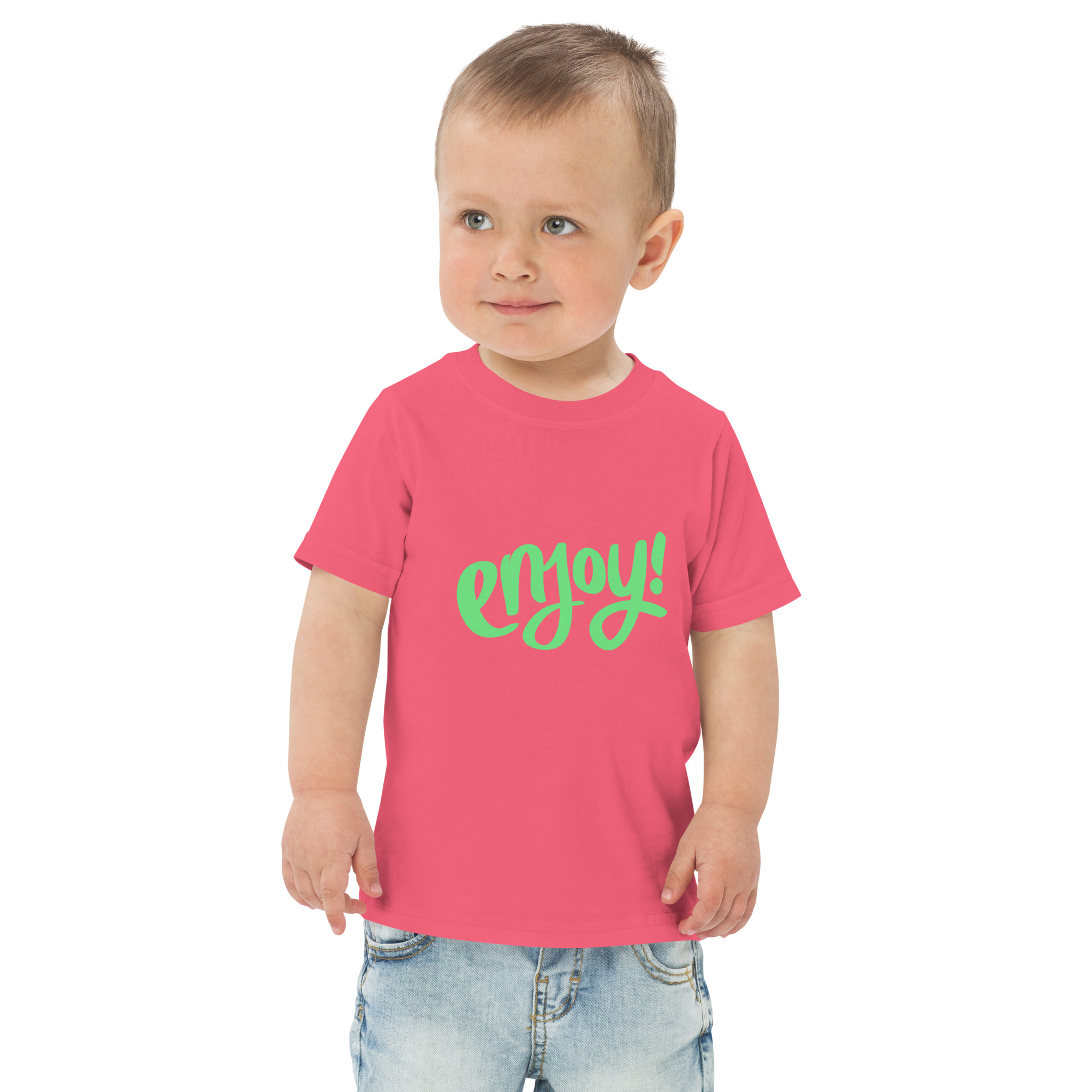Toddler jersey t-shirt "ENJOY!" - Image 21