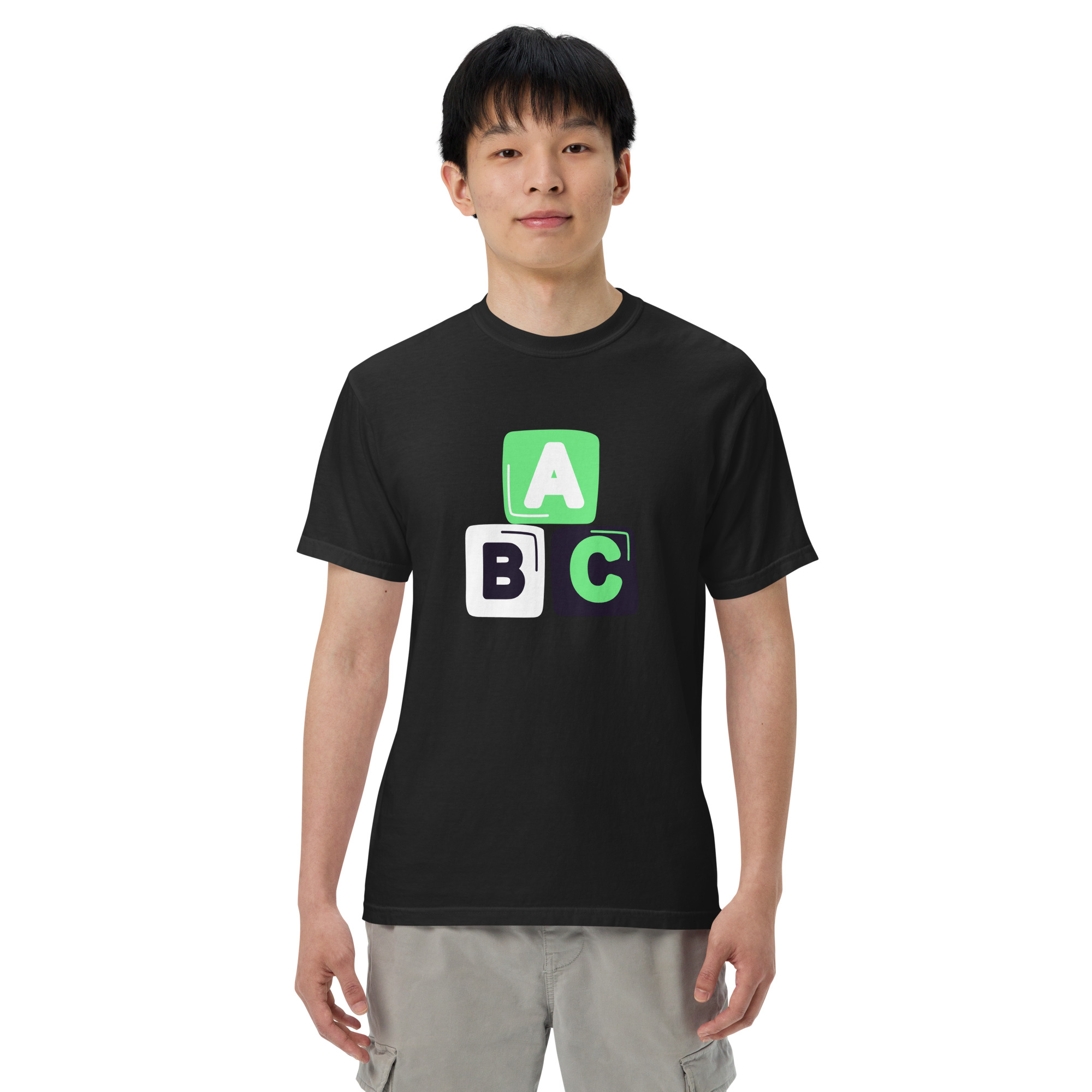Unisex garment-dyed heavyweight t-shirt "ABC" - Image 13