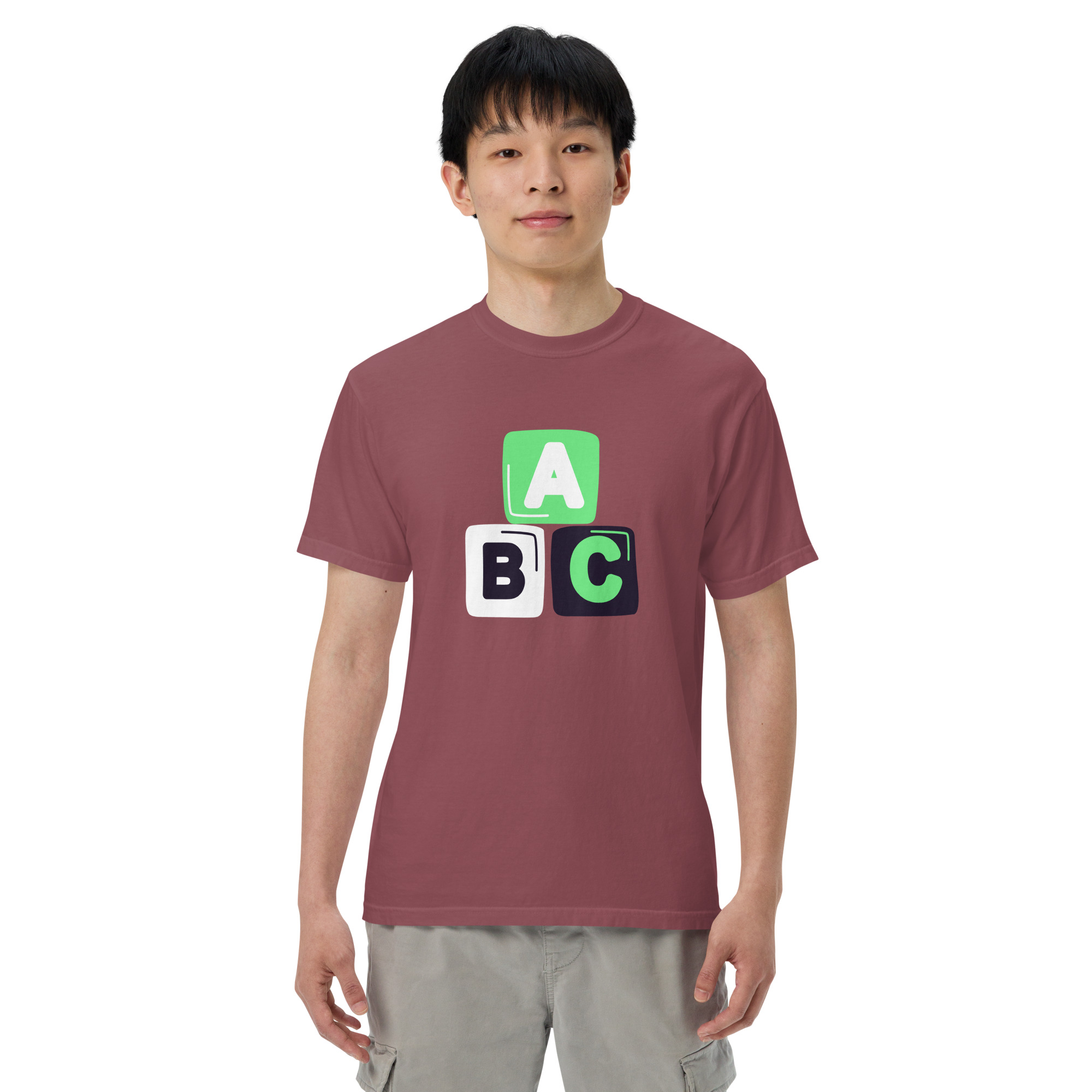 Unisex garment-dyed heavyweight t-shirt "ABC" - Image 23