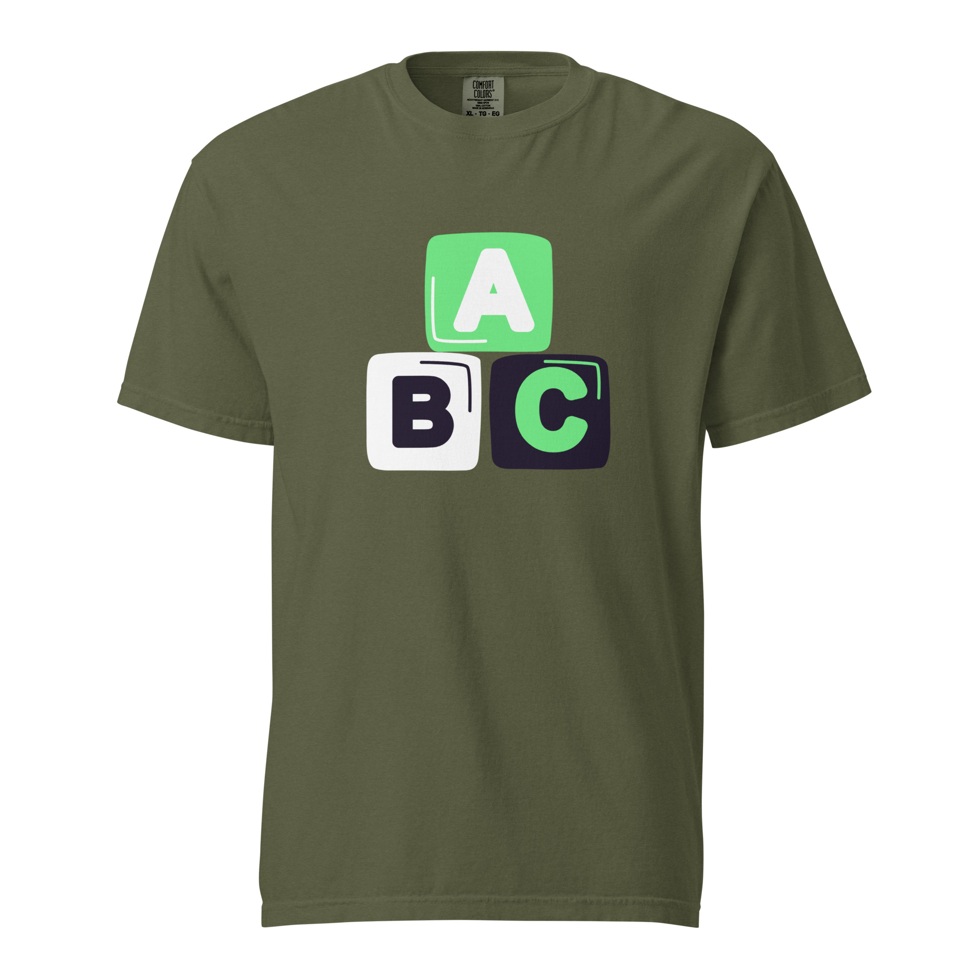 Unisex garment-dyed heavyweight t-shirt "ABC" - Image 8