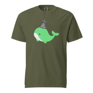 Unisex garment-dyed heavyweight t-shirt "Party Whale"