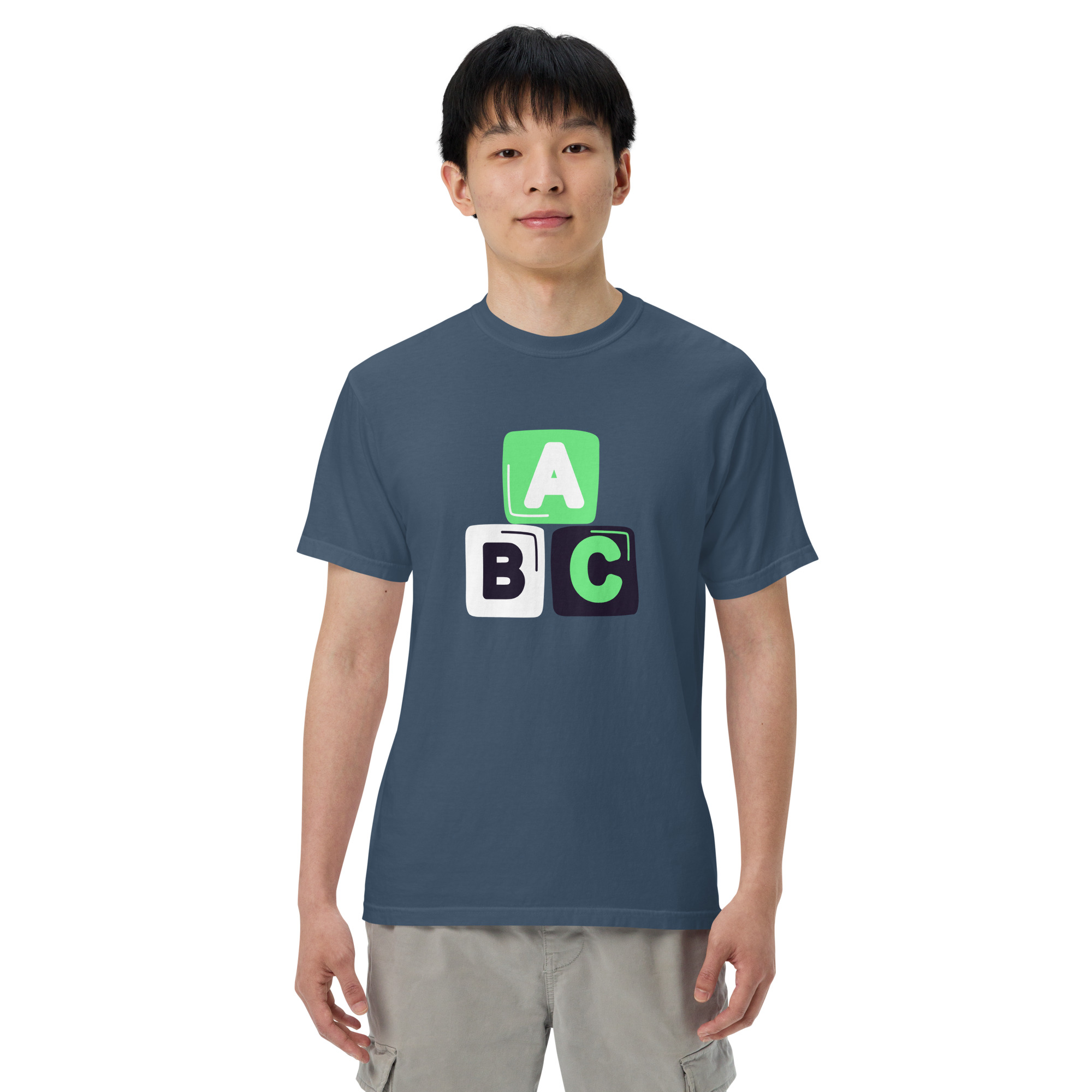 Unisex garment-dyed heavyweight t-shirt "ABC" - Image 19