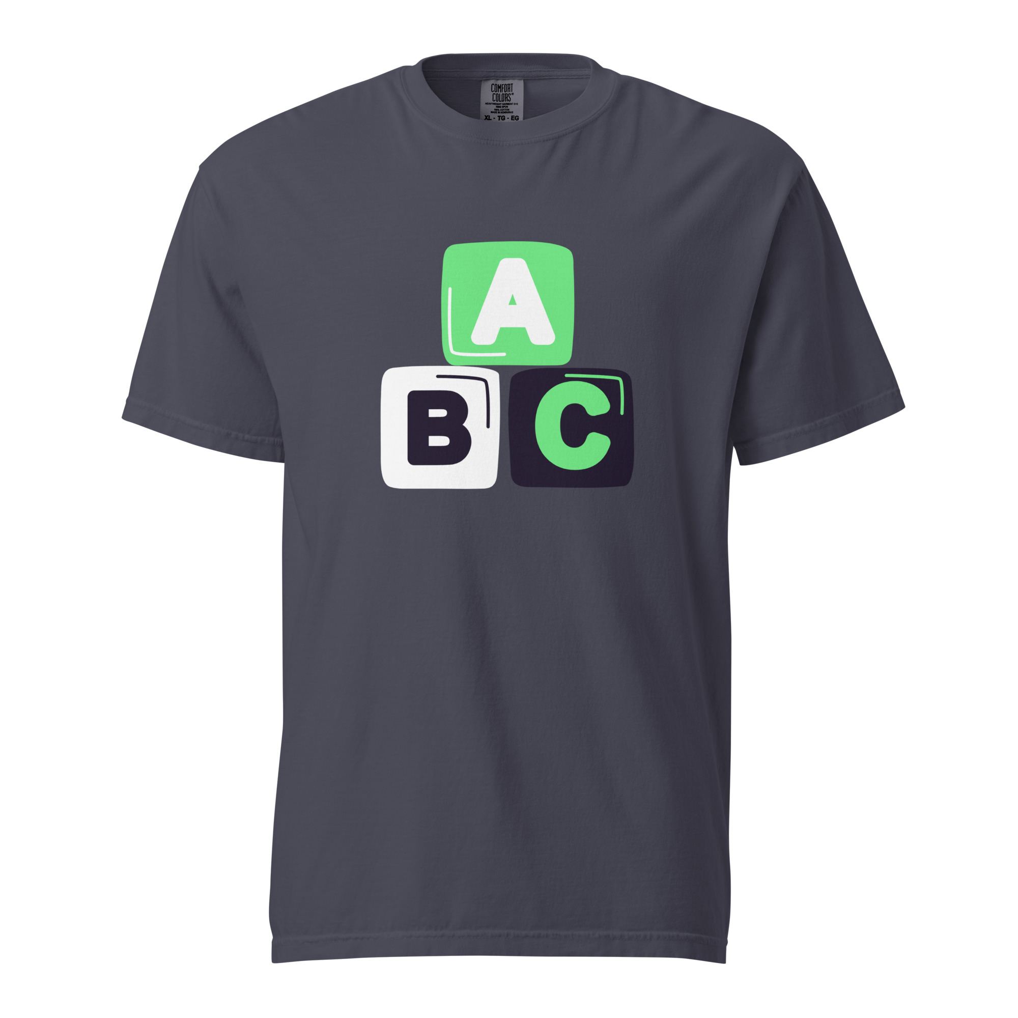 Unisex garment-dyed heavyweight t-shirt "ABC" - Image 5