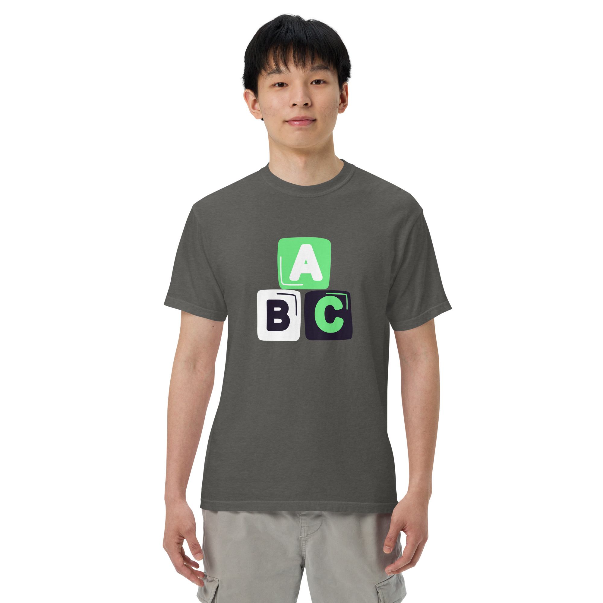 Unisex garment-dyed heavyweight t-shirt "ABC" - Image 21