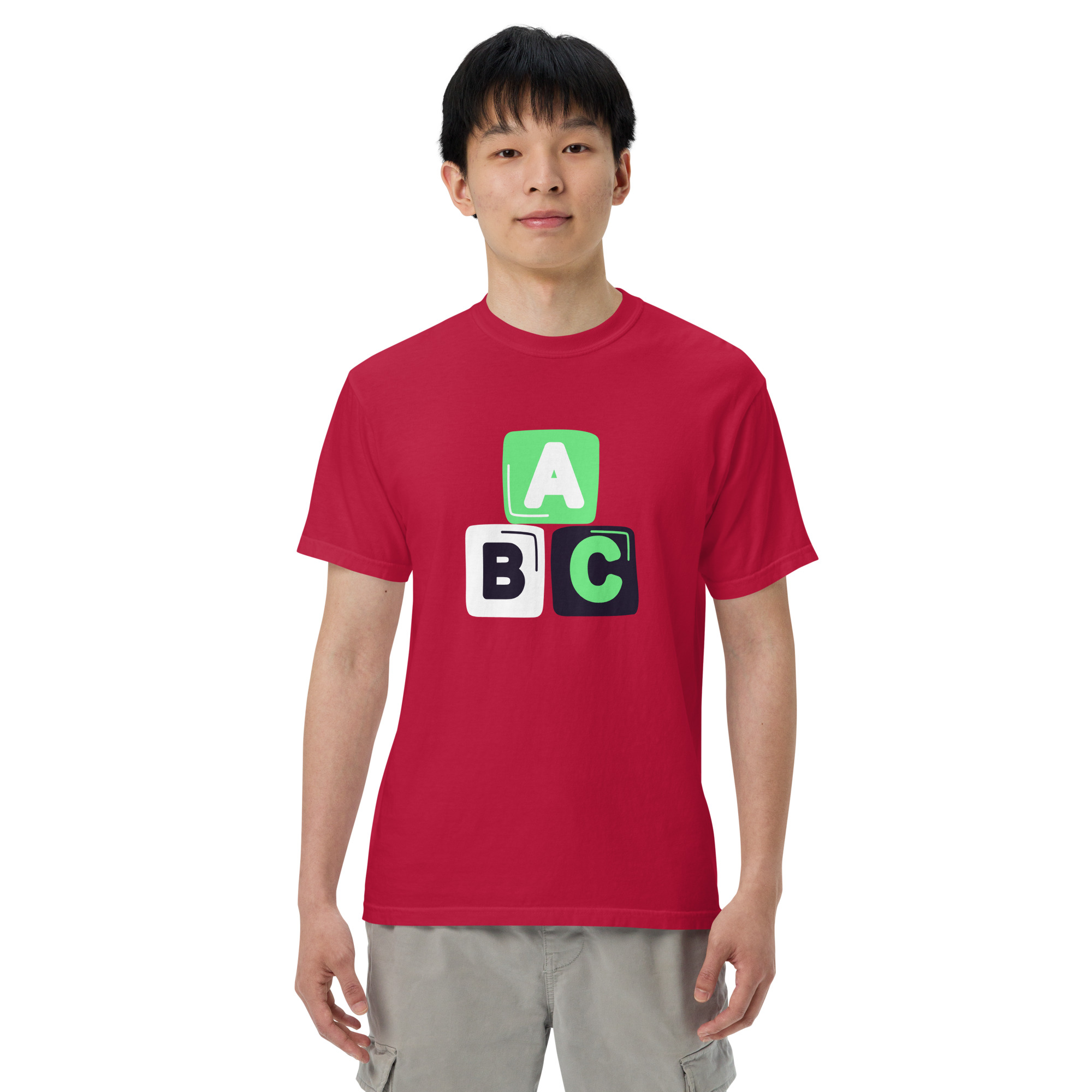 Unisex garment-dyed heavyweight t-shirt "ABC" - Image 15