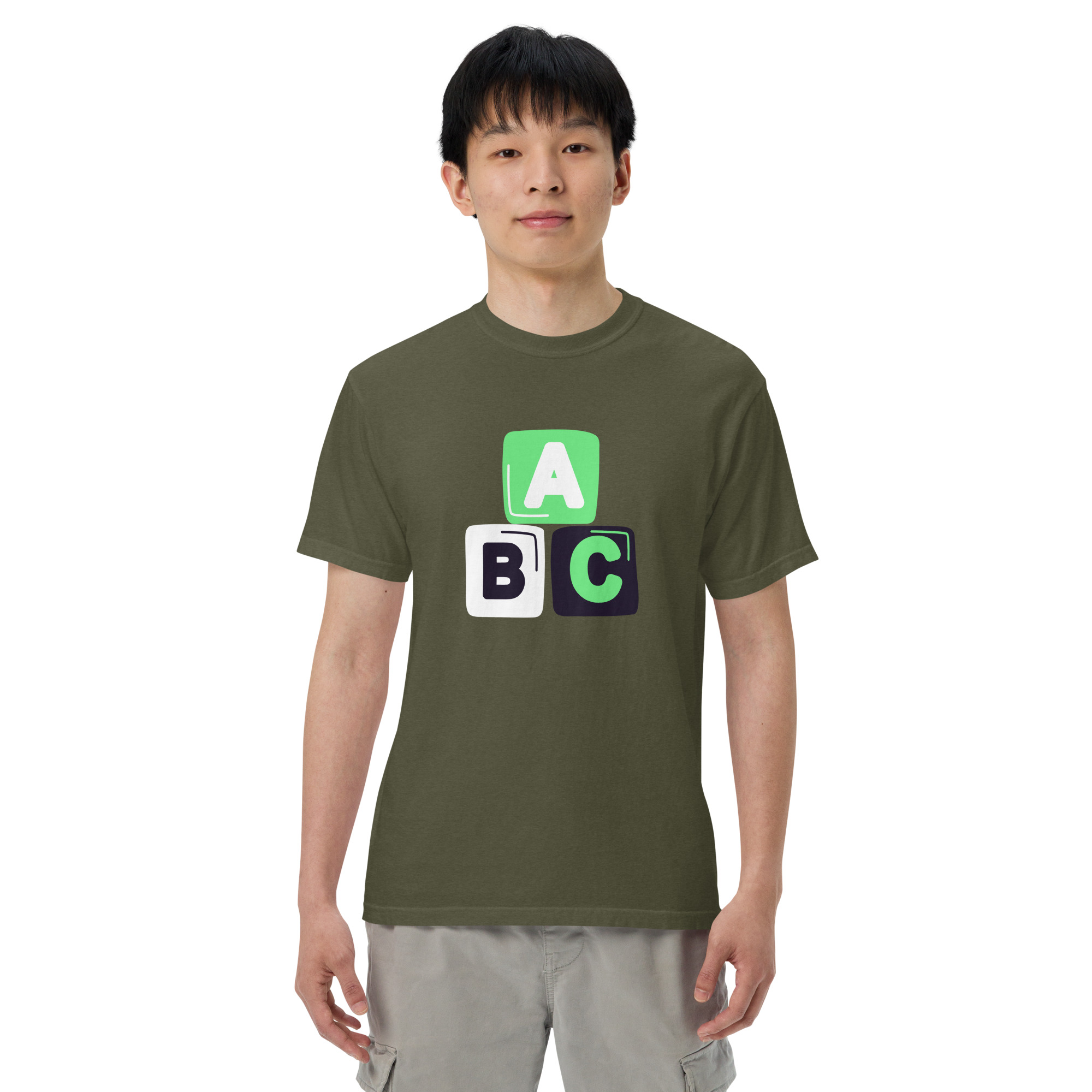 Unisex garment-dyed heavyweight t-shirt "ABC" - Image 18