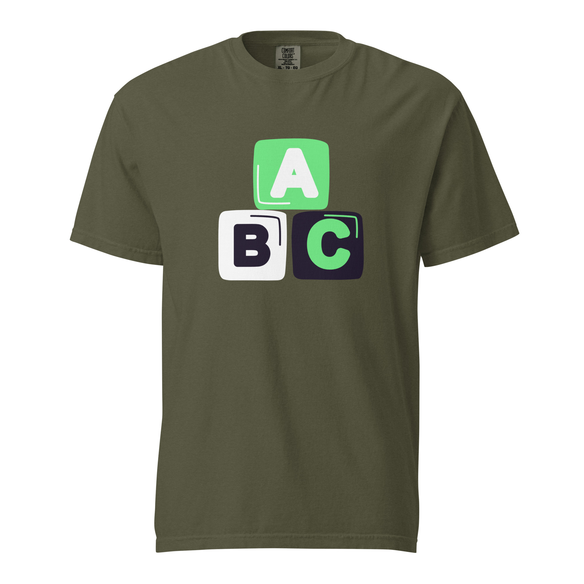 Unisex garment-dyed heavyweight t-shirt "ABC" - Image 6