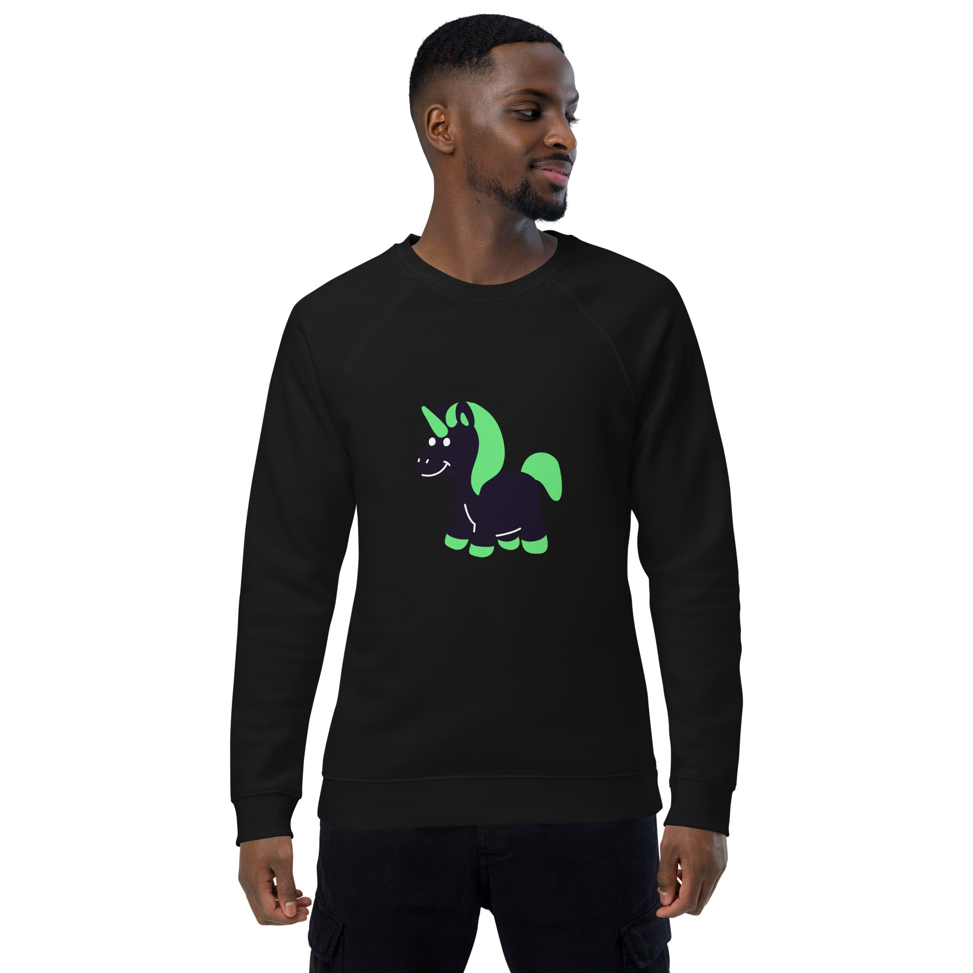 Unisex organic raglan sweatshirt "Cute Fantasy" - Image 7