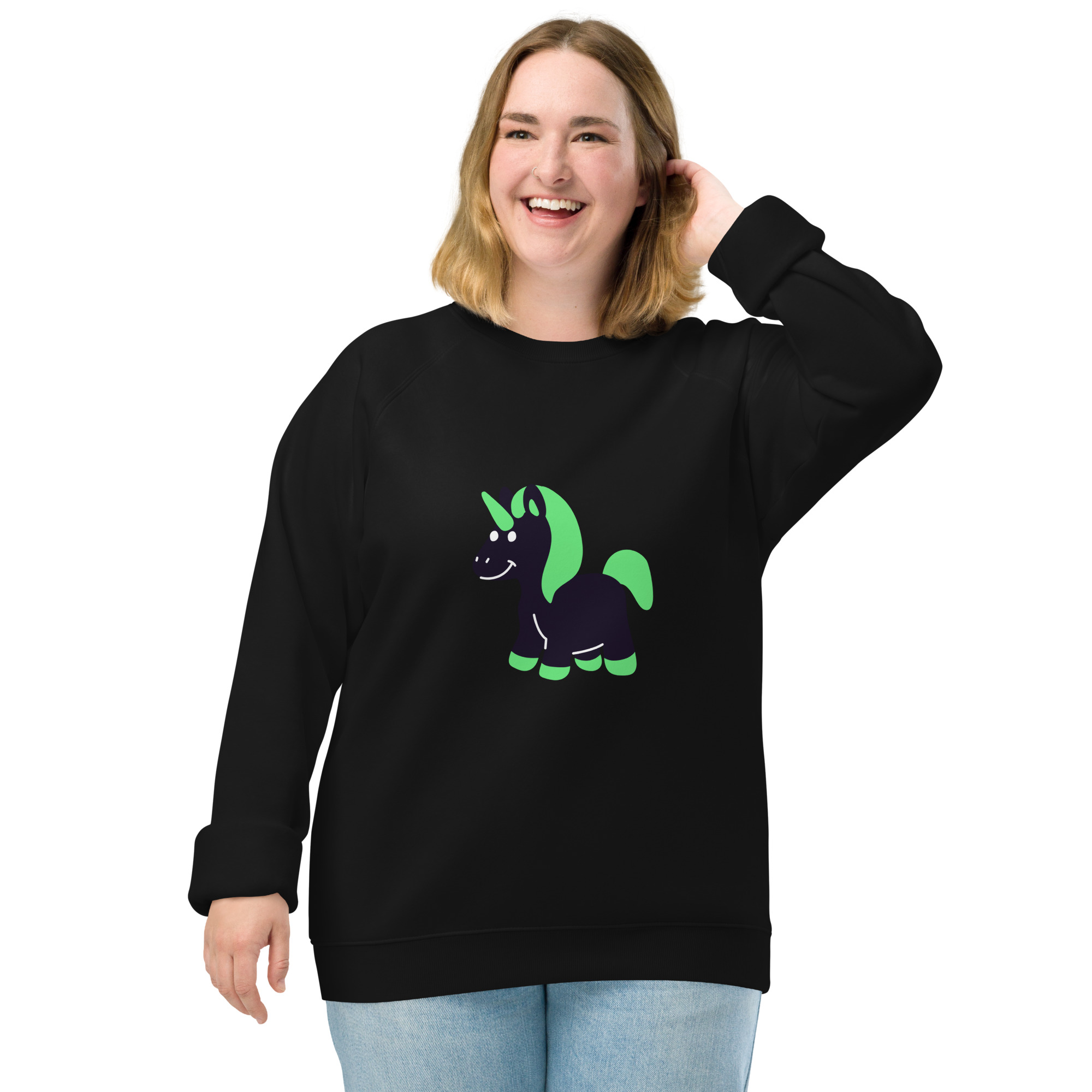 Unisex organic raglan sweatshirt "Cute Fantasy" - Image 13