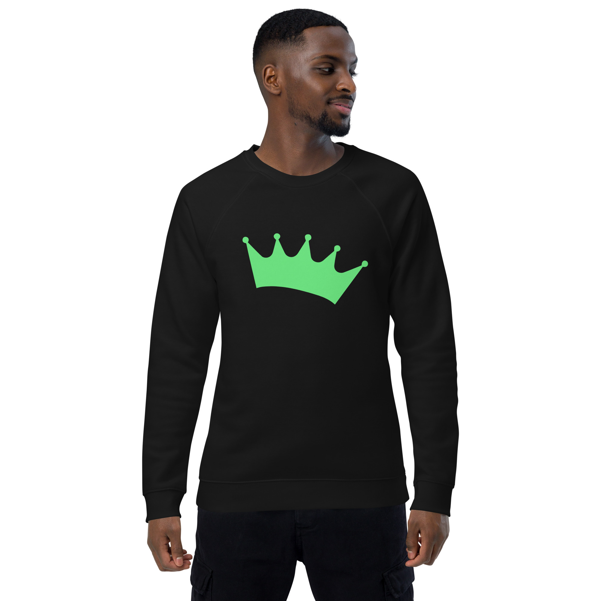 Unisex organic raglan sweatshirt "Crown" - Image 7