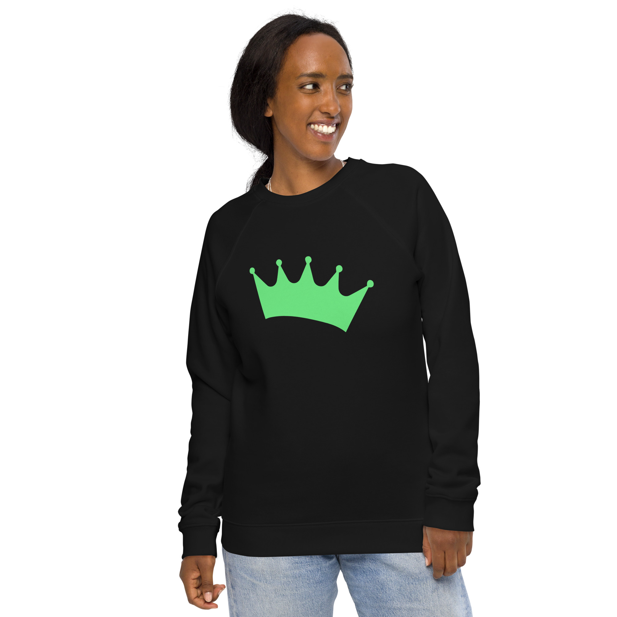 Unisex organic raglan sweatshirt "Crown" - Image 13