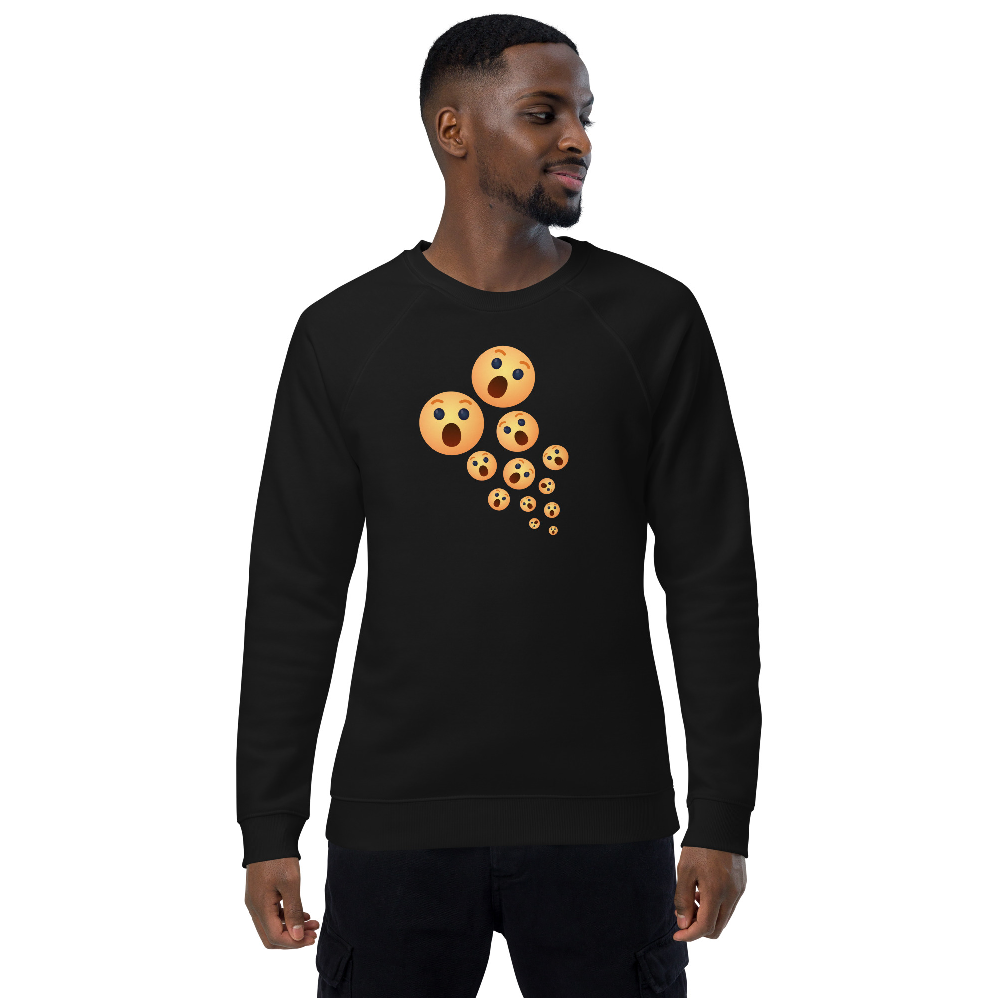 Unisex organic raglan sweatshirt "Shock Burst" - Image 7