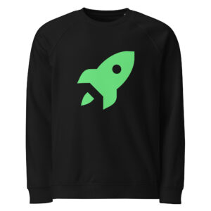 Alternative view of Unisex organic raglan sweatshirt "Space Rush"