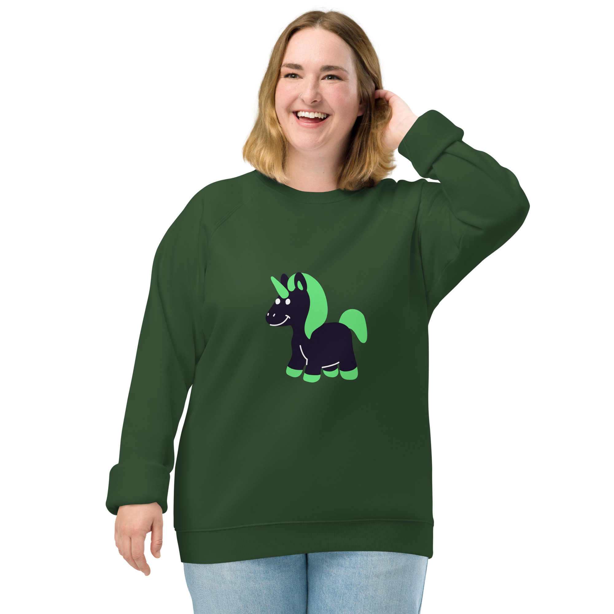 Unisex organic raglan sweatshirt "Cute Fantasy" - Image 16