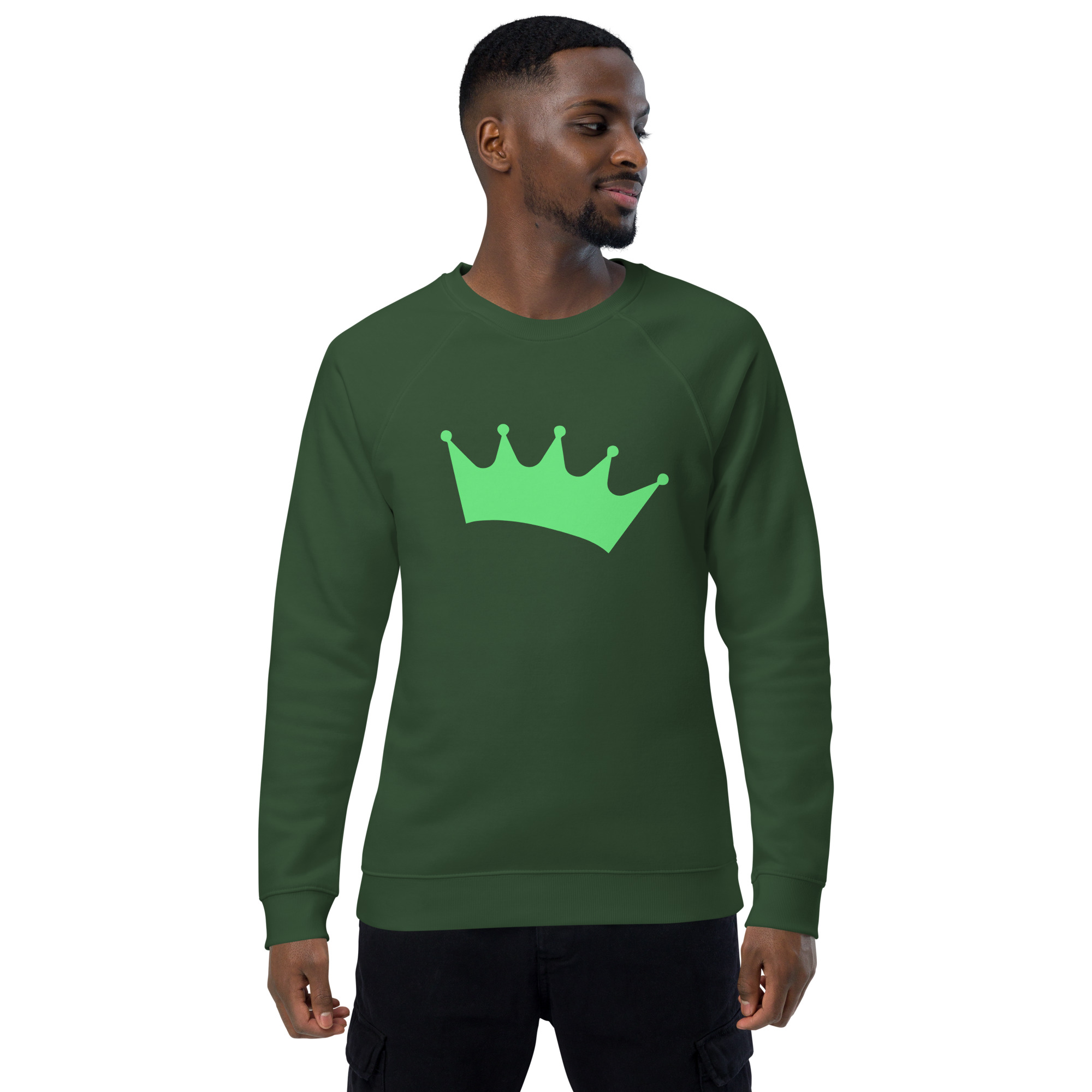 Unisex organic raglan sweatshirt "Crown" - Image 10