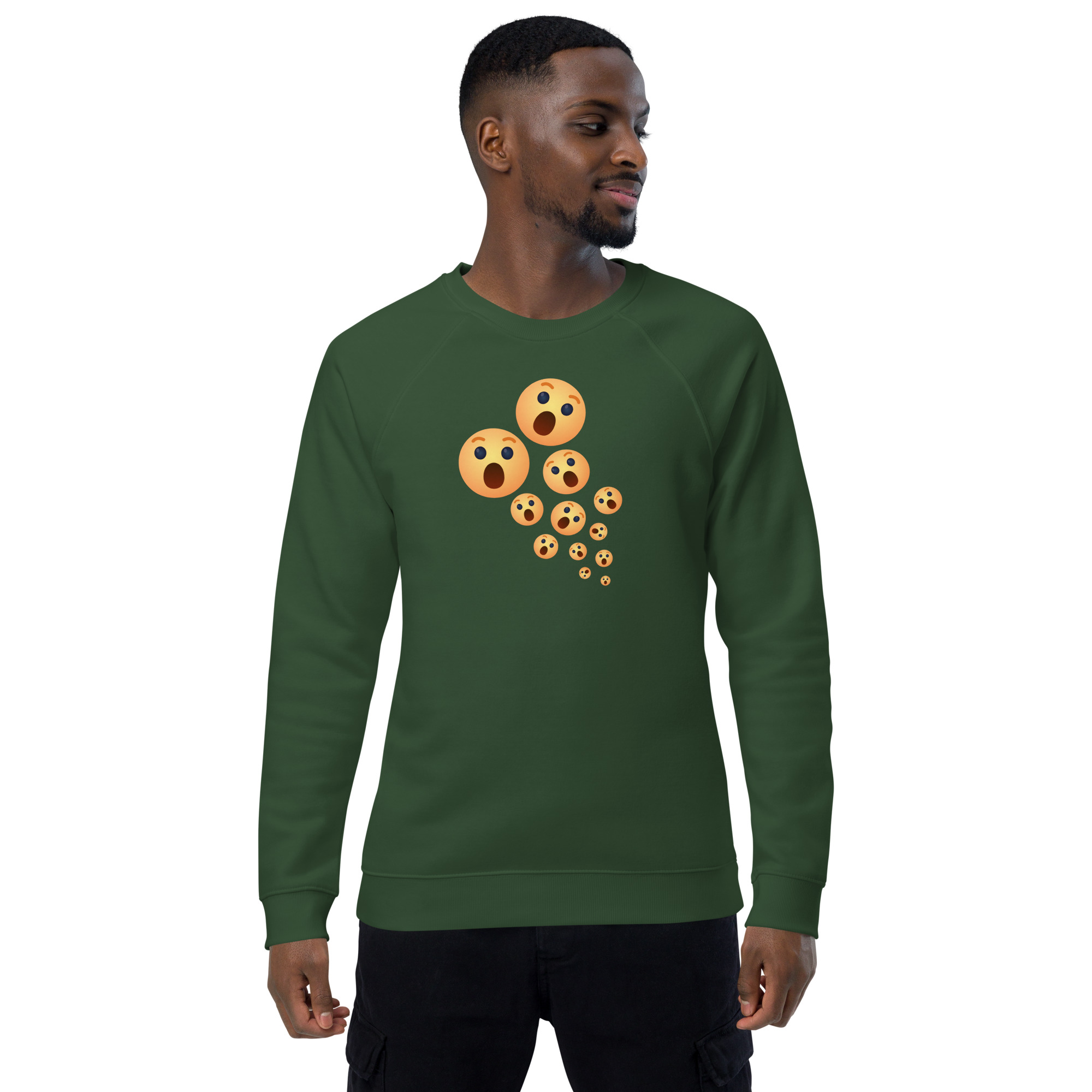 Unisex organic raglan sweatshirt "Shock Burst" - Image 10
