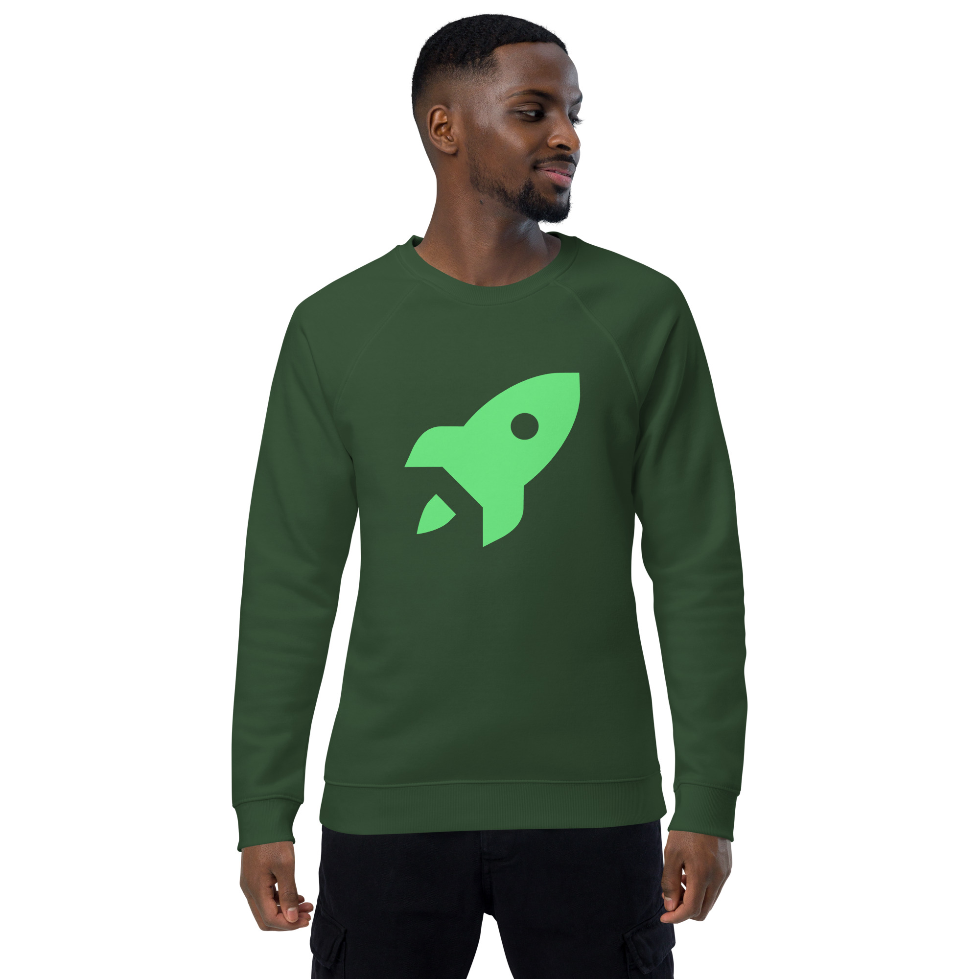 Unisex organic raglan sweatshirt "Space Rush" - Image 10