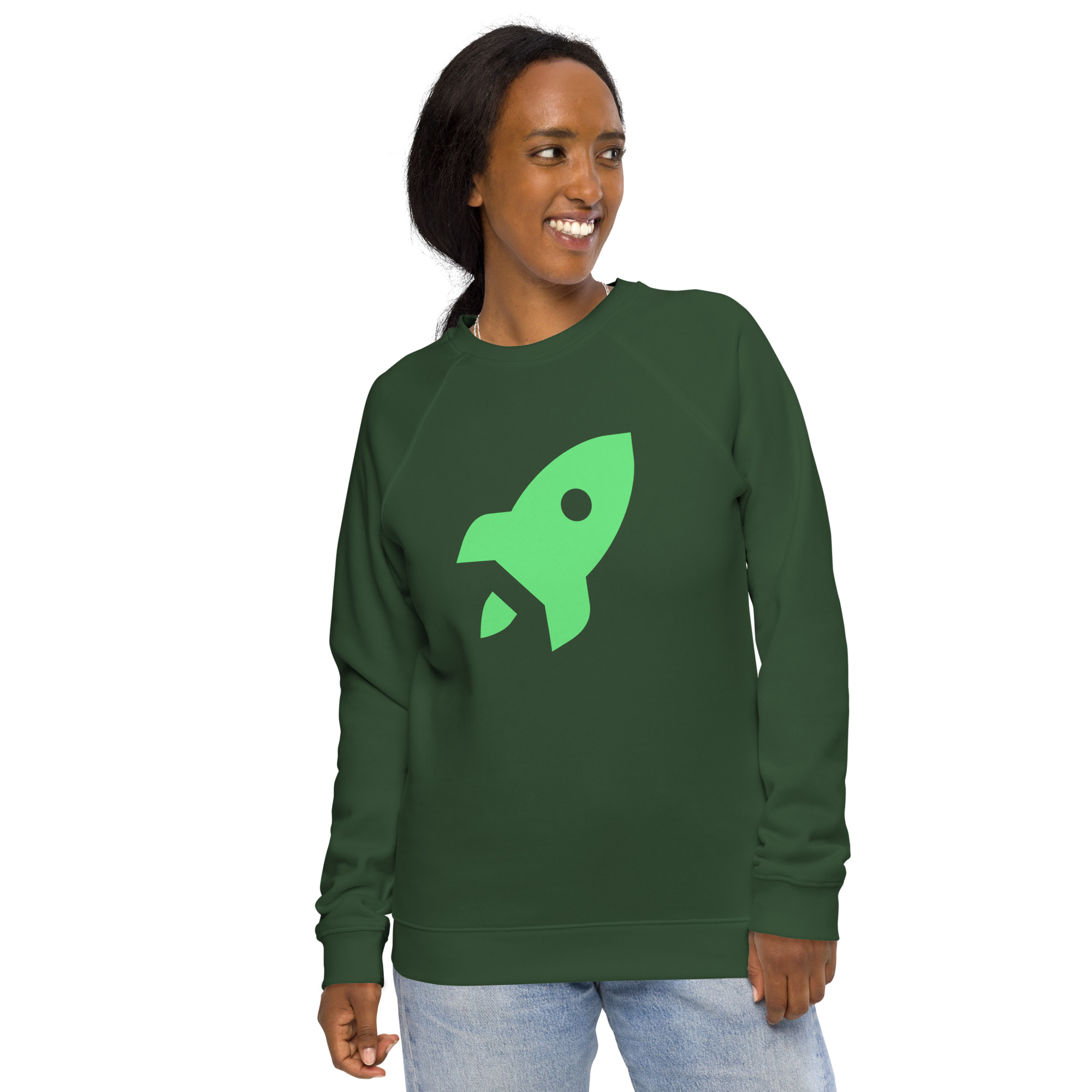 Unisex organic raglan sweatshirt "Space Rush" - Image 16