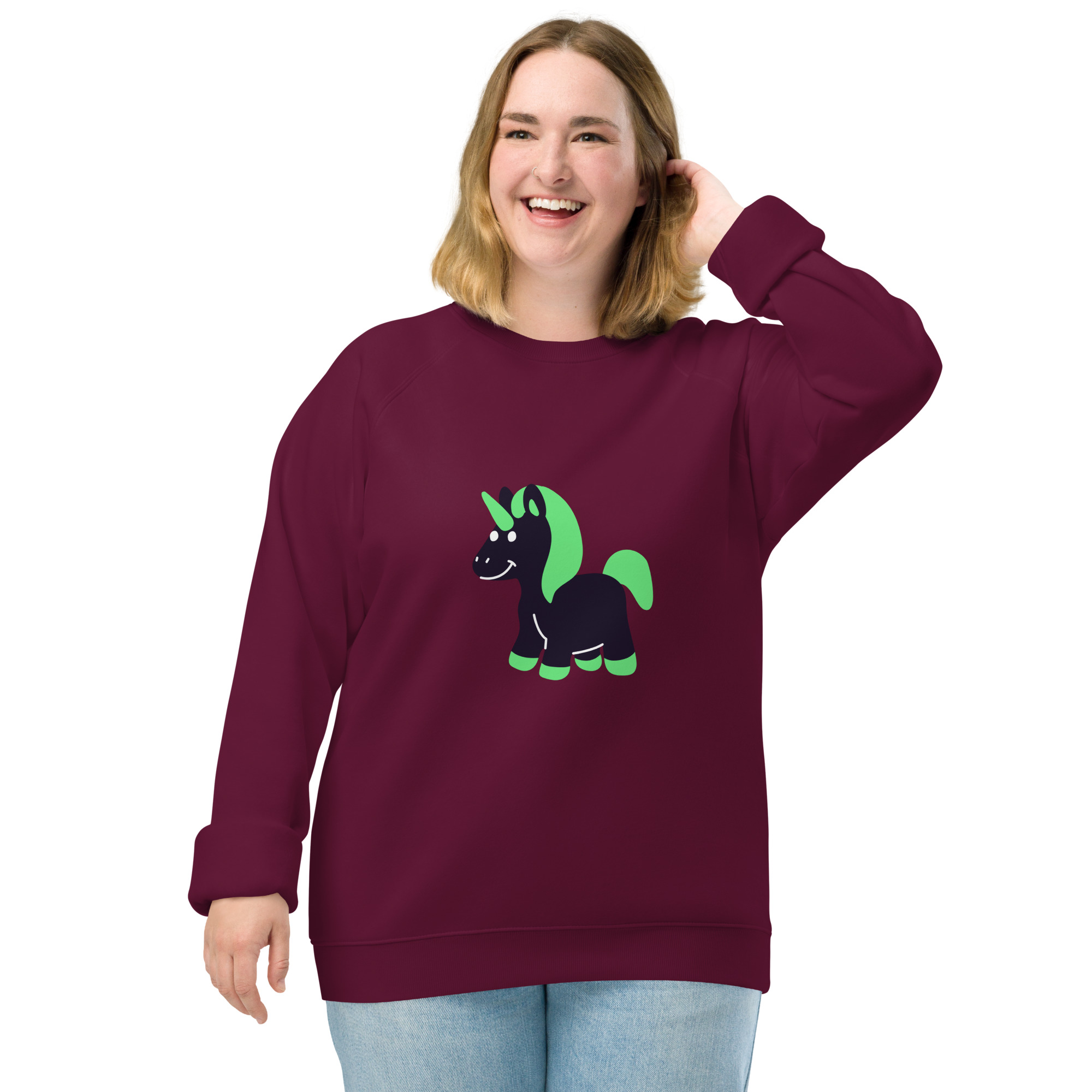 Unisex organic raglan sweatshirt "Cute Fantasy" - Image 14