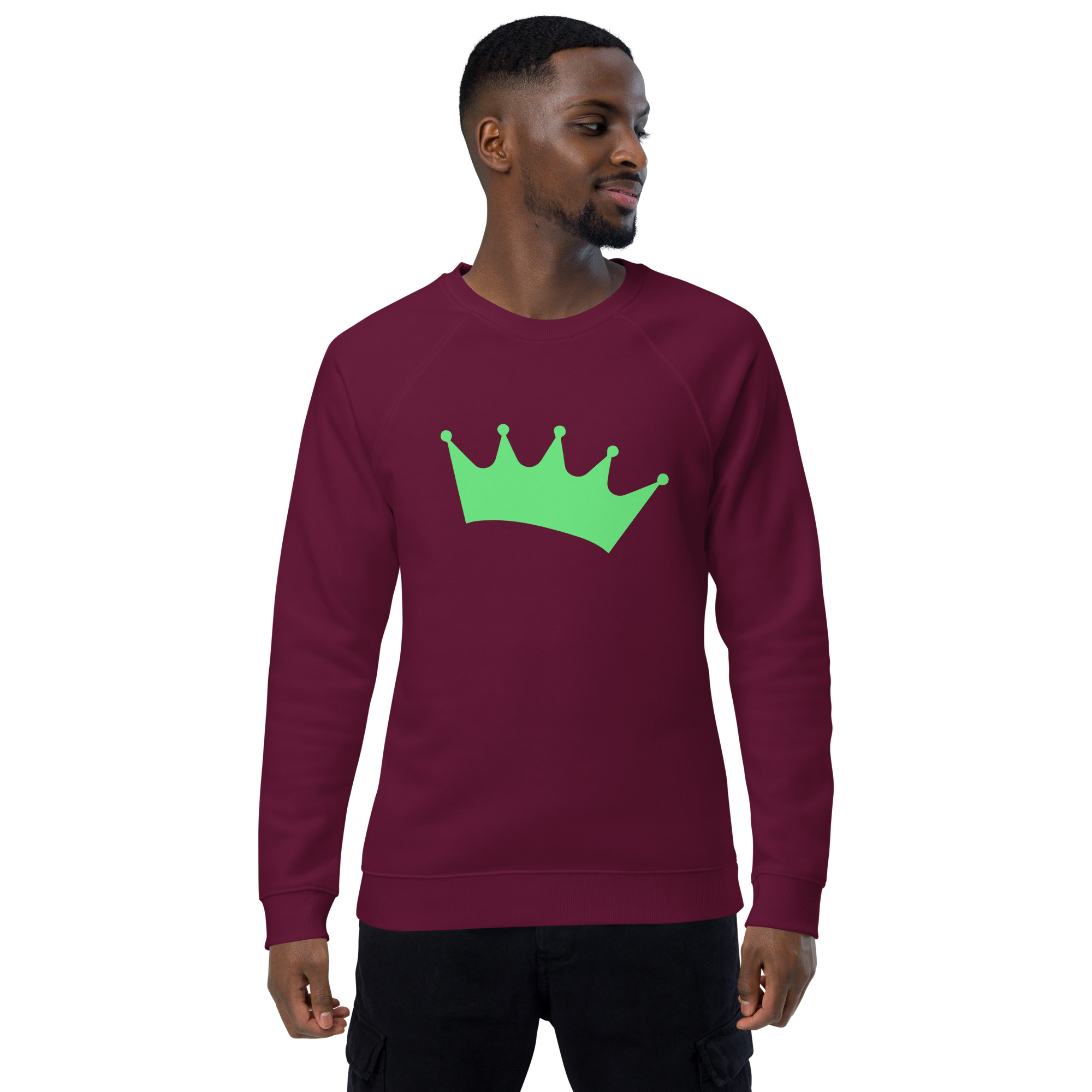 Unisex organic raglan sweatshirt "Crown" - Image 8