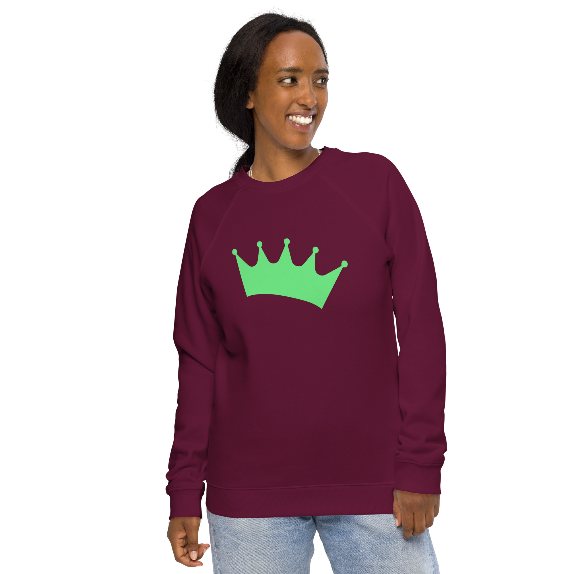Unisex organic raglan sweatshirt "Crown" - Image 14